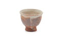 Tezumi — Japanese Teacup - Beige Pink Drip-Glazed Hagi-yaki Guinomi - 40ml — front view from another angle