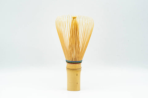 Japanese Chasen - 翠華園 Suikaen - Five-Coloured Shiratake White Bamboo Matcha Whisk - Tezumi