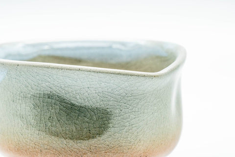 Japanese Katakuchi - 天鵬山 Tsubaki Kiln - Beige White Glazed Hagi-yaki Water Cooler - 140ml