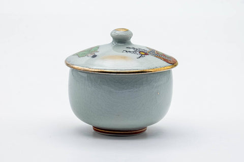 Japanese Teacup - Festive Villagers Kutani-yaki Lidded Yunomi - 120ml