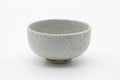 Tezumi — Japanese Matcha Bowl - White Crazed Glazed Chawan - 400ml — front view