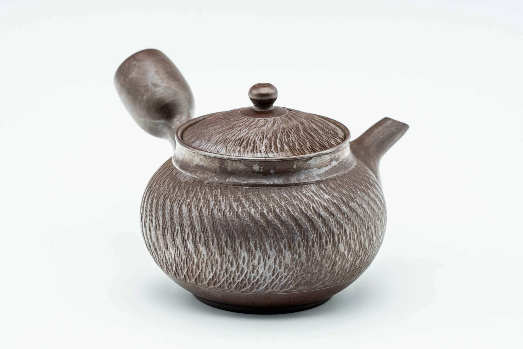Japanese Kyusu - Engraved Tochiri Banko-yaki Debeso Teapot - 180ml