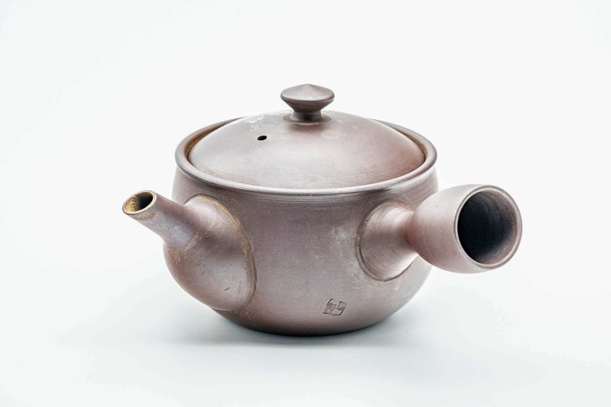 Japanese Kyusu - Floral Painted Purple Clay Mesh Filter Teapot - 230ml