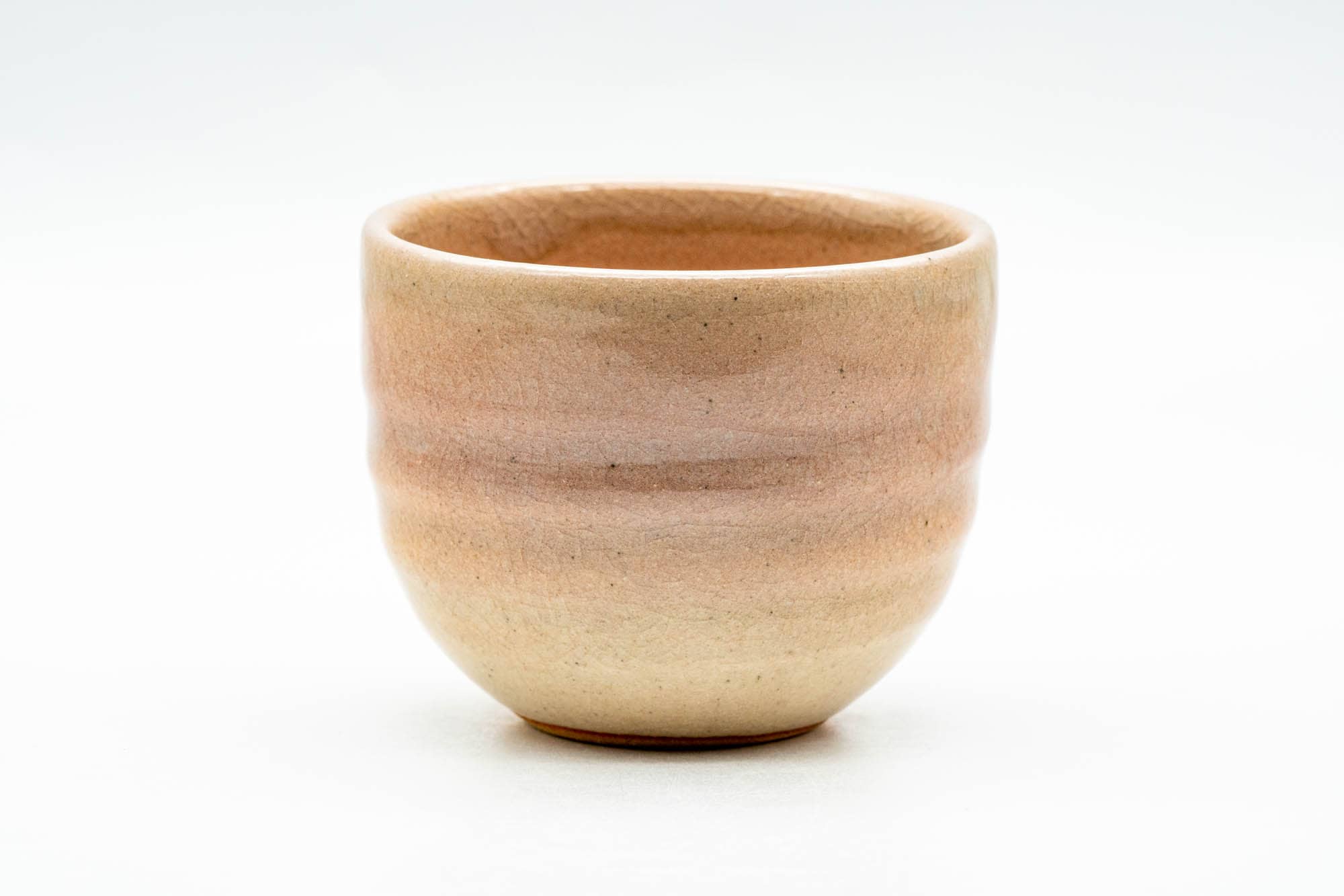 Japanese Teacup - Pink Spiraling Hagi-yaki Yunomi - 120ml