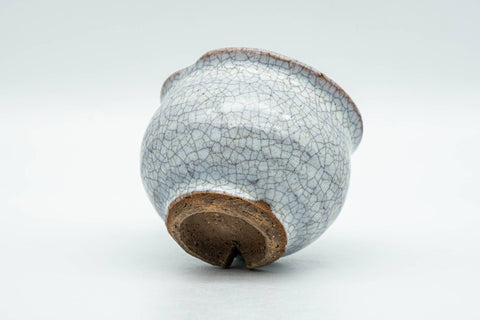 Japanese Teacup - Milky White Glazed Abstract Guinomi - 50ml - Tezumi