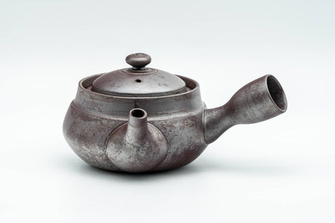 Japanese Kyusu - Collared Purple Banko-yaki Mesh Teapot - 240ml - Tezumi