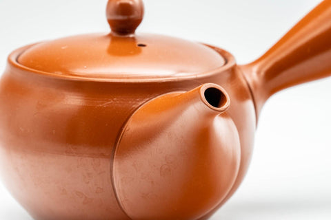 Japanese Kyusu - Plum Blossom Tokoname-yaki Teapot with Mesh Strainer - 350ml - Tezumi