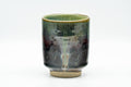 Japanese Teacup - Black Green Drip-Glazed Yunomi - 150ml - Tezumi