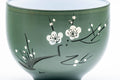 Tezumi — Japanese Teacup - Plum Blossom White Inner-Glazed Ryokudei Tokoname-yaki Yunomi - 140ml — tipped to show the interior