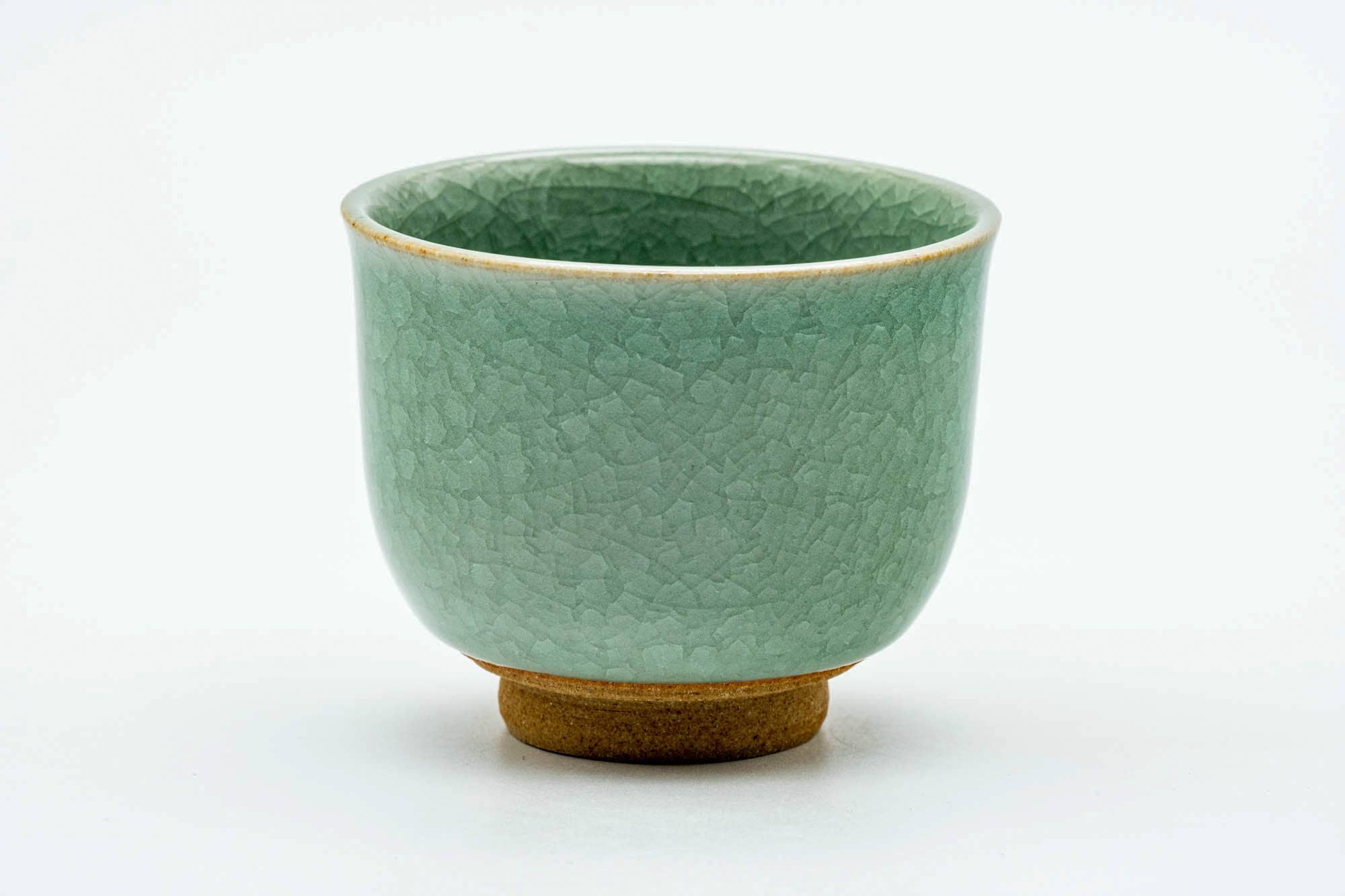 Japanese Teacup - Green Celadon Snowflake Glazed Yunomi - 130ml