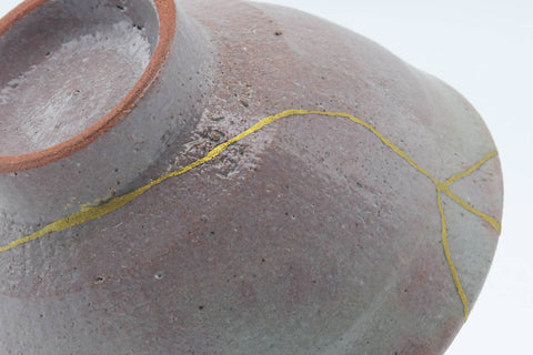 Japanese Matcha Bowl - 有作作 Kintsugi Gohonte Glazed Ido-gata Chawan - 300ml