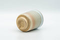 Tezumi — Japanese Teacup - Beige White Peach Tsutsu-gata Hagi-yaki Yunomi - 125ml — top-down view of the interior