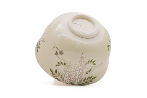 Purple Wisteria Kyo-yaki Chawan