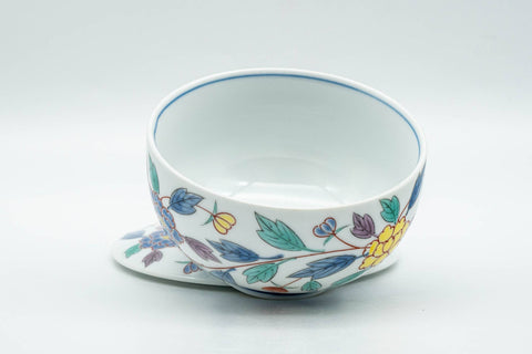 Japanese Teacup - Colourful Floral Arita-yaki Lidded Yunomi - 120ml - Tezumi