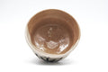 Tezumi — Japanese Matcha Bowl - Floral Beige White Glazed Chawan  - 300ml — top-down view of the interior