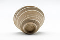 Tezumi — Japanese Teacup - Brown Spiraling Sage Interior Glazed Yunomi - 100ml — top-down view of the interior