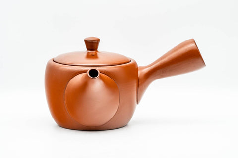 Japanese Kyusu - Classic Red Shudei Tokoname-yaki Mesh Teapot - 300ml