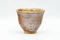 Japanese Teacup - Earthy Textured Wabi-Sabi Yunomi - 85ml - upright front view