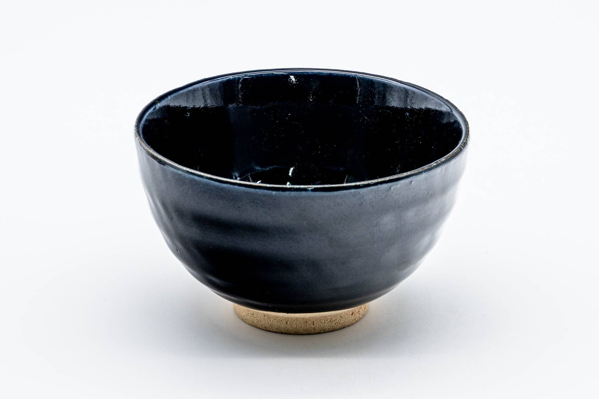 Japanese Matcha Bowl - 森川 Morikawa - Deep Blue Black Glazed Mino-yaki Chawan - 300ml