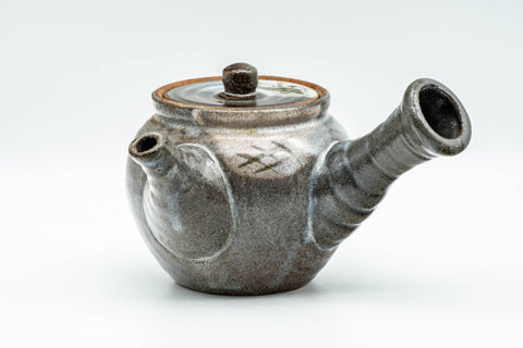 Japanese Kyusu - Bird Grey Karatsu-yaki Debeso Teapot - 350ml - Tezumi