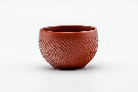 Japanese Teacup - Tochiri Engraved Tokoname-yaki Yunomi - 120ml