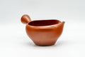 Japanese Yuzamashi - Classic Red Shudei Tokoname-yaki Water Cooler - 150ml - side view showing the pouring spout