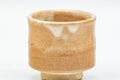 Tezumi — Japanese Teacups - Pair of Milky Beige Drip-Glazed Hagi-yaki Guinomi - 50ml — top-down view of the interior