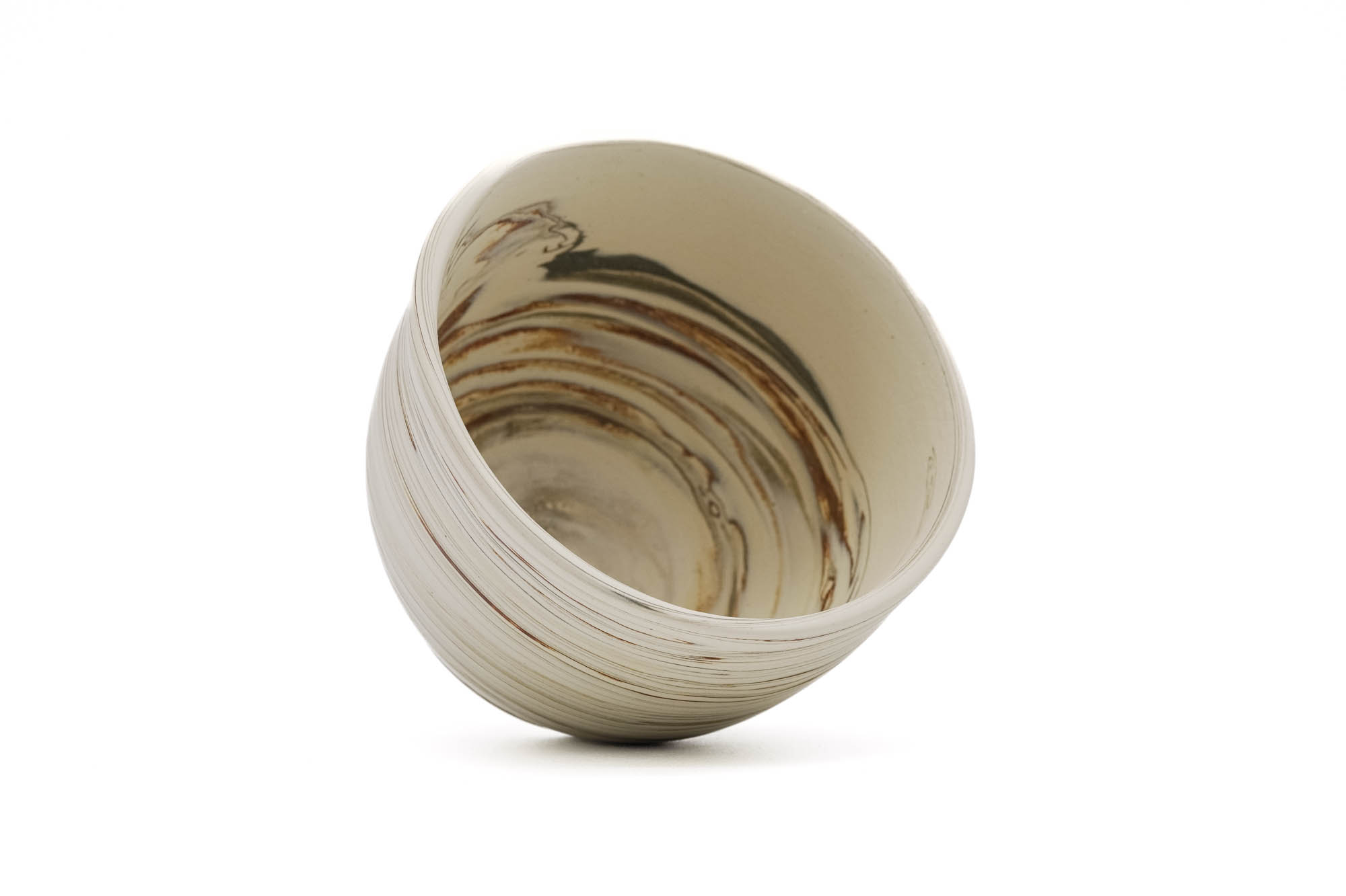 White Yellow Nerikomi Tokoname Teacup - Thumbnail 3