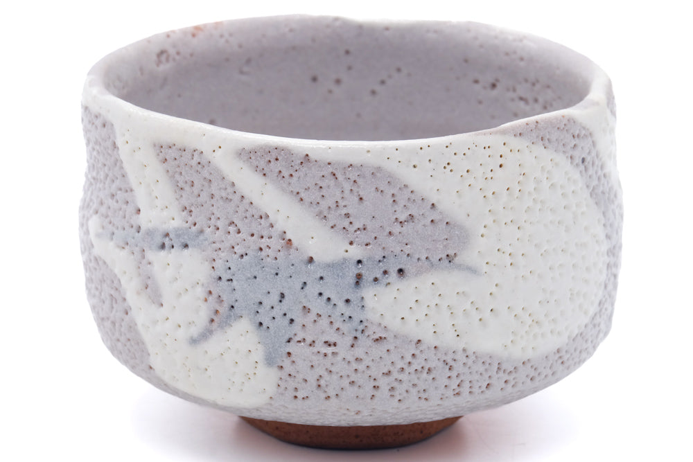 Japanese Matcha Bowl - Abstract White Shino Mino Chawan - 500ml