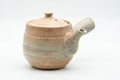 Japanese Kyusu - Beige Pink Spiraling Hagi-yaki Do-ake Teapot - 340ml - Tezumi