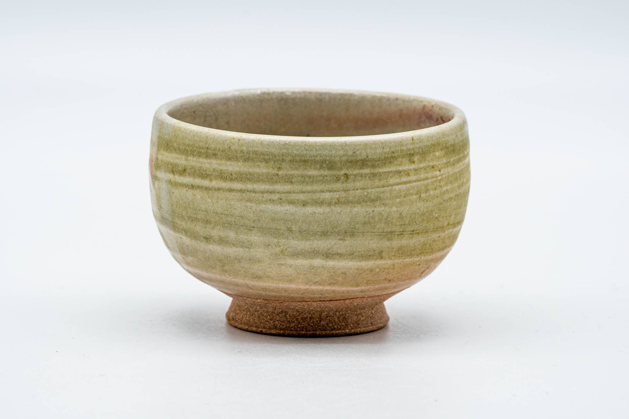 Japanese Teacup - Green Grey Glazed Shigaraki-yaki Yunomi - 150ml