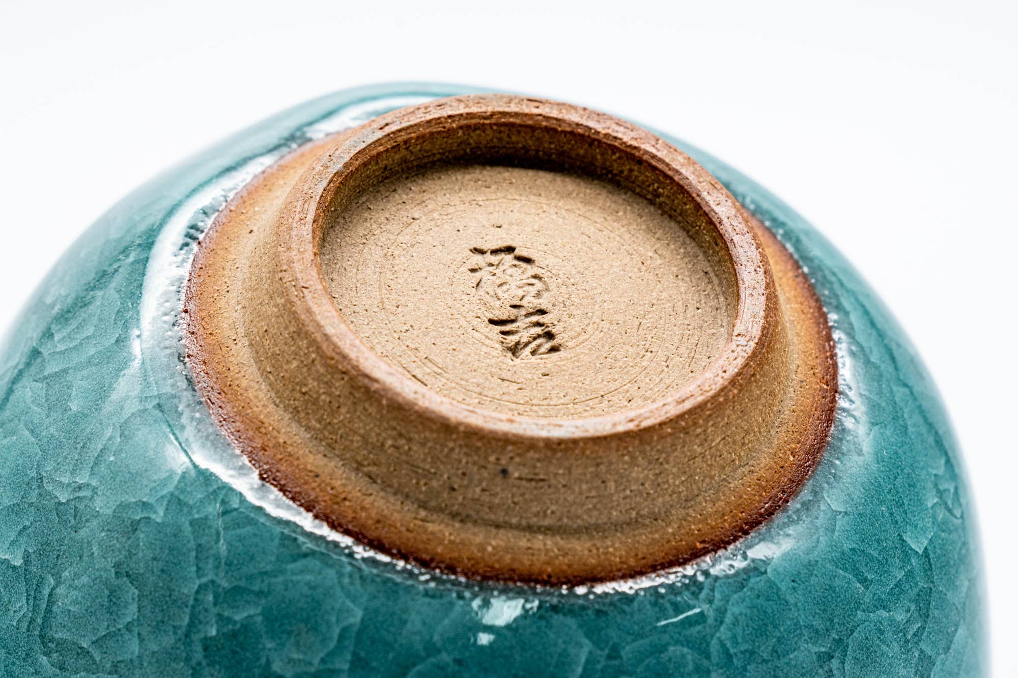 Japanese Teacup - Green Celadon Snowflake Glazed Yunomi - 120ml