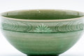 Tezumi — Japanese Matcha Bowl - Green Celadon Tenmoku Chawan - 200ml — inverted showing the foot ring