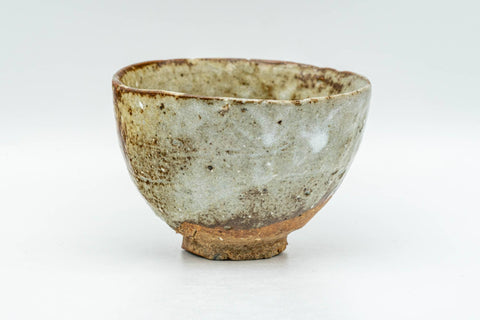 Tezumi — Japanese Teacup - Beige Textured Glazed Wabi Sabi Yunomi - 90ml — front view