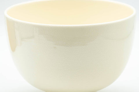 Japanese Matcha Bowl - Beige White Tall Kyo-yaki Chawan - 350ml