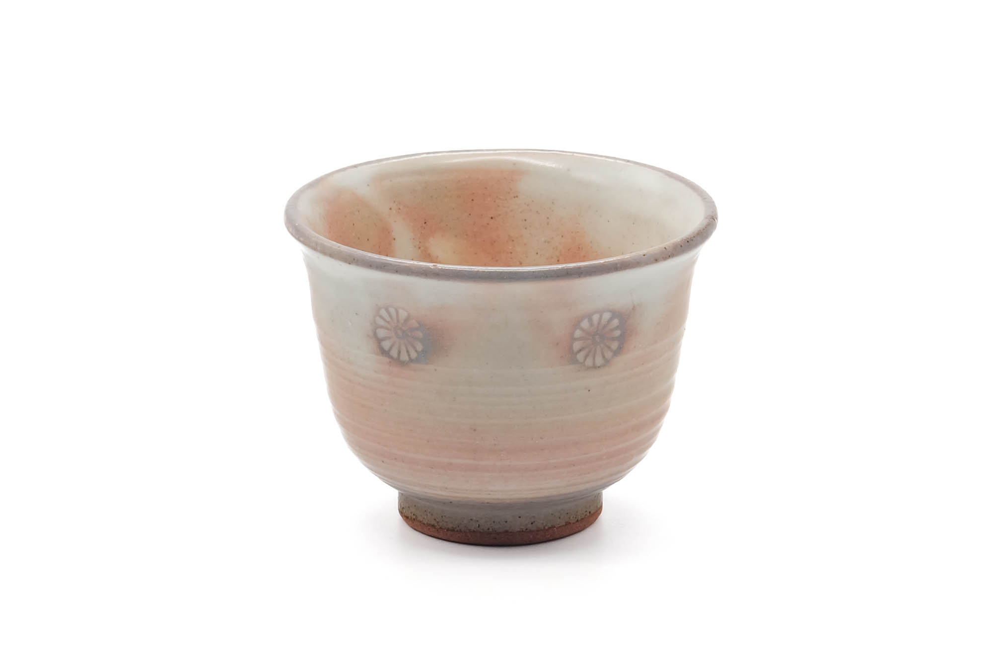 Japanese Teacup - Chrysanthemum Pink Gohonte Kiyomizu-yaki Yunomi - 160ml