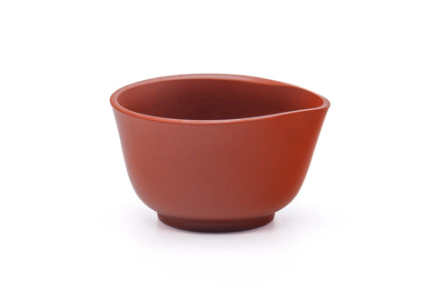 Tezumi — Japanese Katakuchi - Mountainous Red Shudei Tokoname-yaki Water Cooler - 120ml — top-down view of the interior