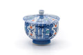 Tezumi — Japanese Teacup - Bamboo Floral Arita Lidded Yunomi - 210ml — front view from another angle