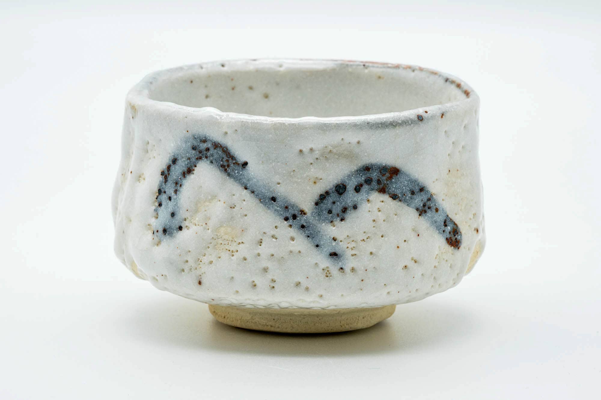 Japanese Matcha Bowl - White Shino Glazed Chawan - 400ml