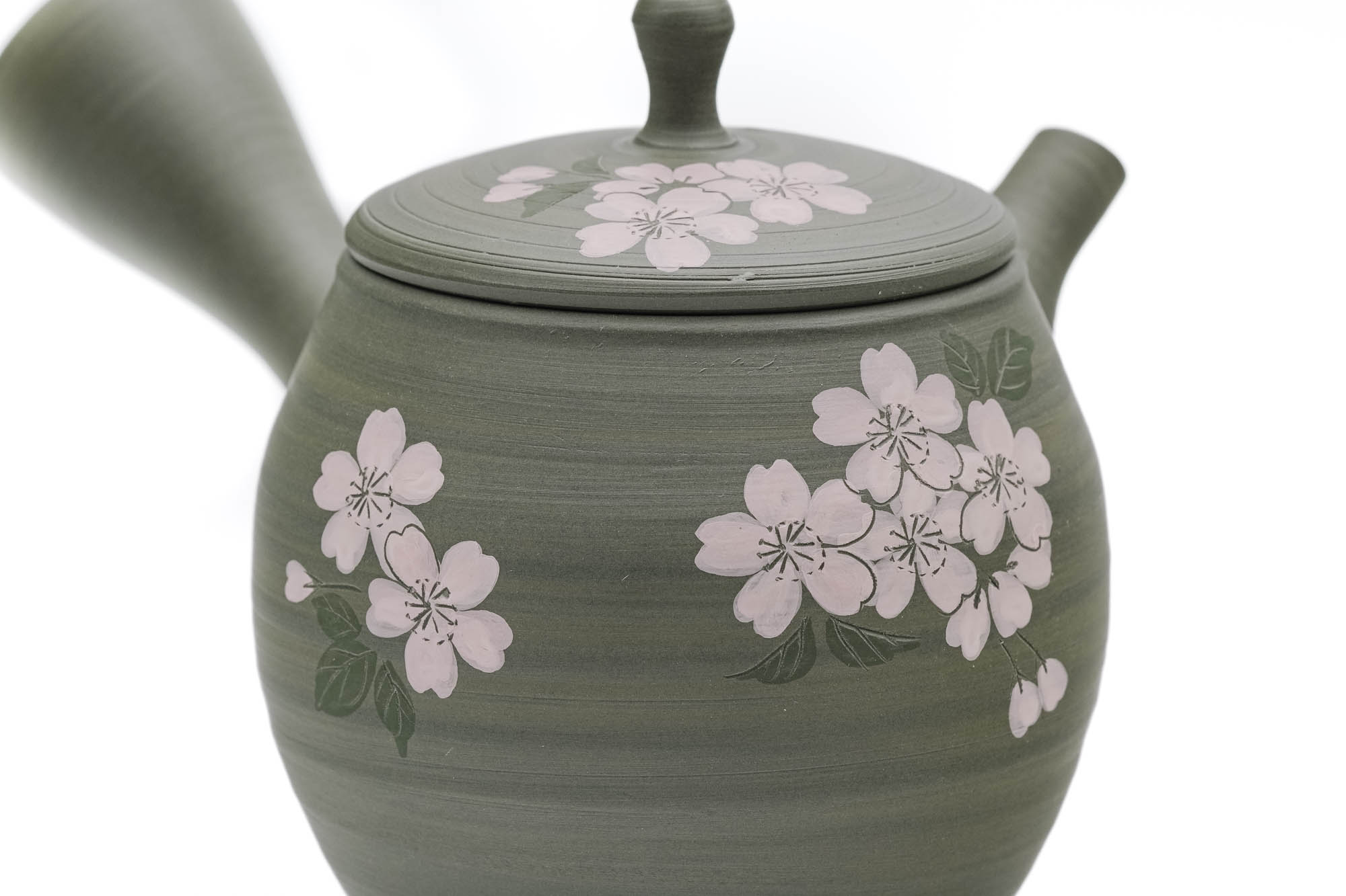 Japanese Kyusu - 玉光 Gyokko Kiln - Sakura Green Ryokudei Tokoname-yaki Teapot - 270ml