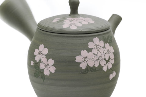 Green Ryokudei Sakura Tokoname Teapot - 270ml