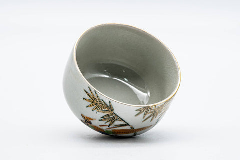Japanese Teacup - Bamboo Peacock Kutani-yaki Yunomi - 150ml