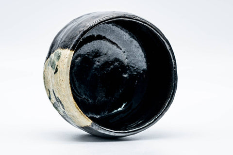 Japanese Matcha Bowl - 松楽窯 Shoraku Kiln - Ocean Cliffs Kuro-raku Chawan - 300ml