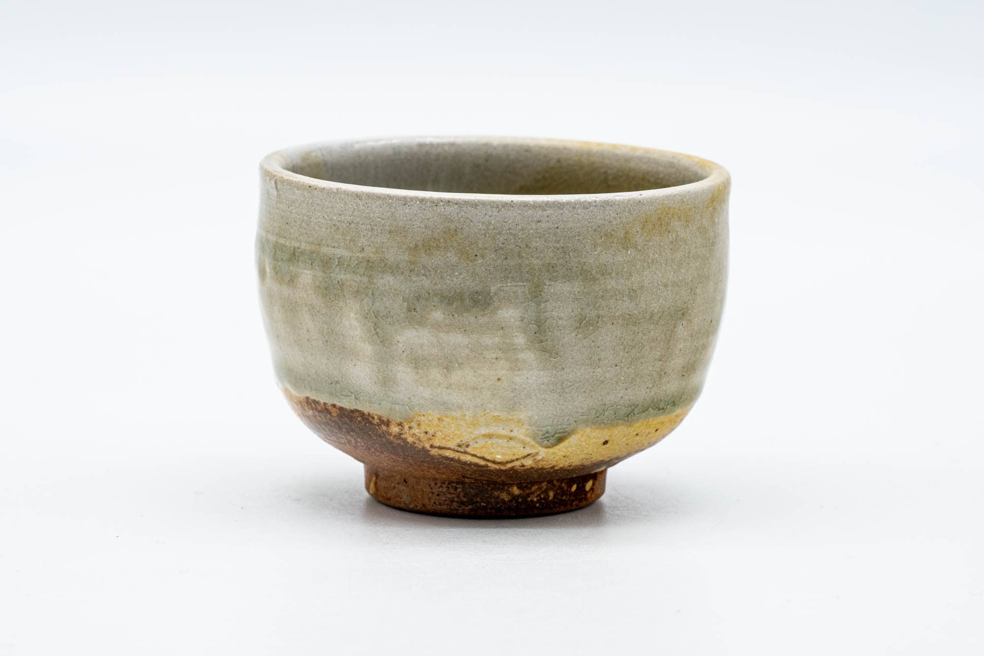 Japanese Teacup - Beige Grey Drip-Glazed Shigaraki-yaki Yunomi  - 150ml