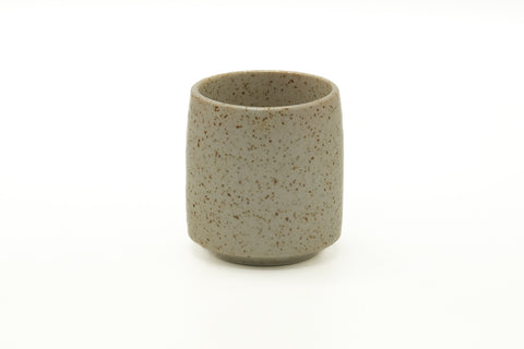 Japanese Teacup - Beige Speckled Floral Yunomi - 185ml