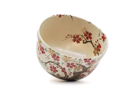 Shidarezakura Weeping Cherry Blossoms Kyo-yaki Chawan