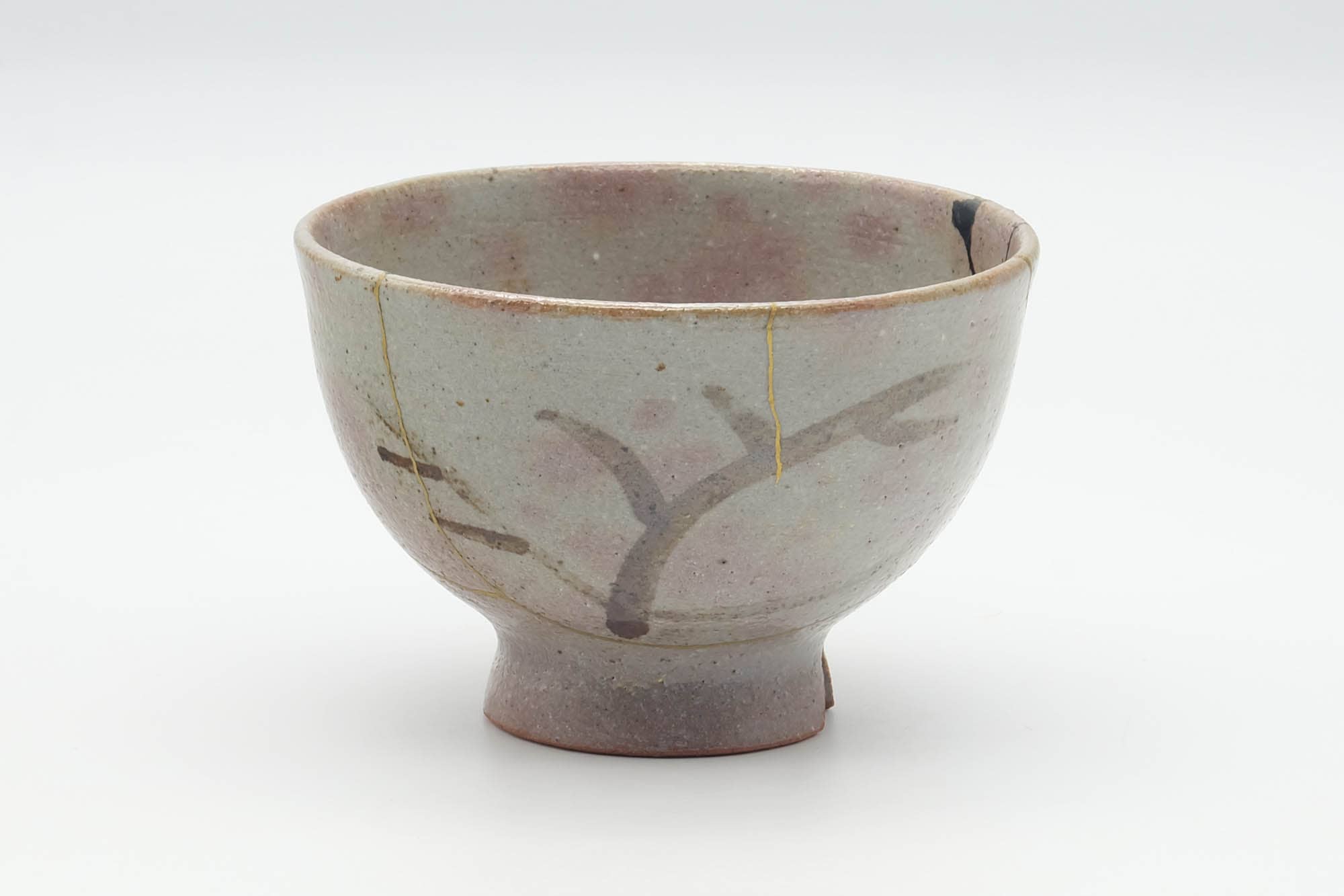 Japanese Matcha Bowl - 絵半使割高台茶碗 Kintsugi Goki E-Gohon Utsushi Chawan - 300ml