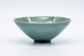 Tezumi — Korean Matcha Bowl - 황렌제/黄仁哲 Hwang Ren-je - Unkaku Green Celadon Chawan - 150ml — three-quarter view