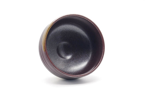Japanese Matcha Bowl - Purple Yellow Drip-Glazed Chawan - 500ml