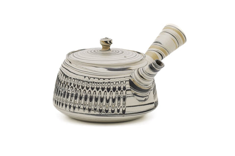 Trapezoidal Nerikomi Tokoname Teapot - 260ml